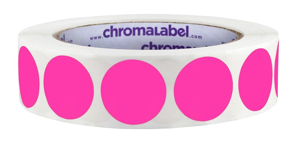 8411 1-Inch Round Colored Stickers, High Visibility Permanent Color Coding